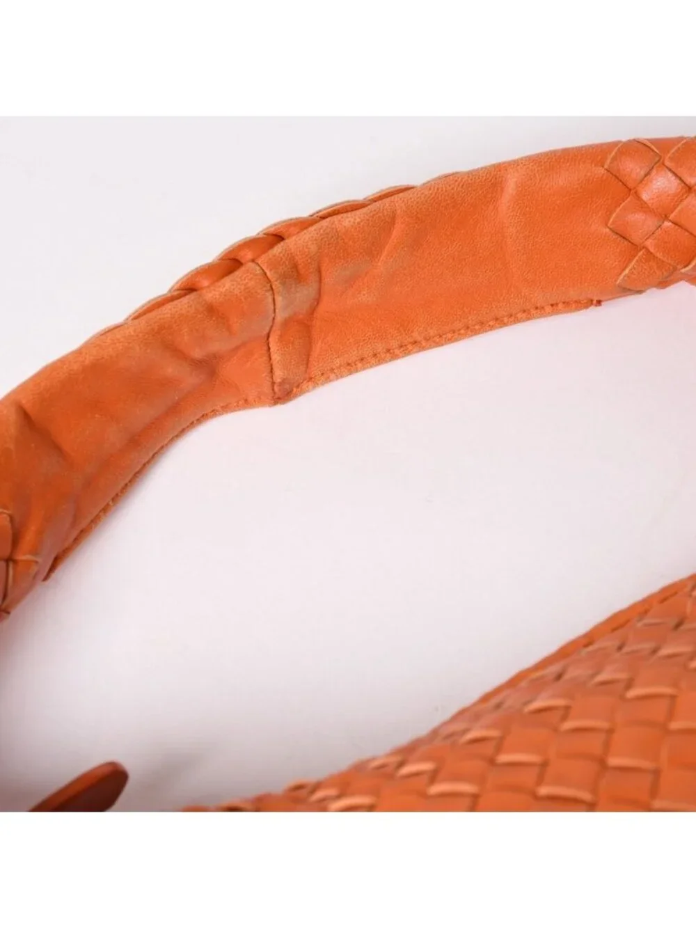 Bottega Veneta Hobo Intrecciato Leather Orange